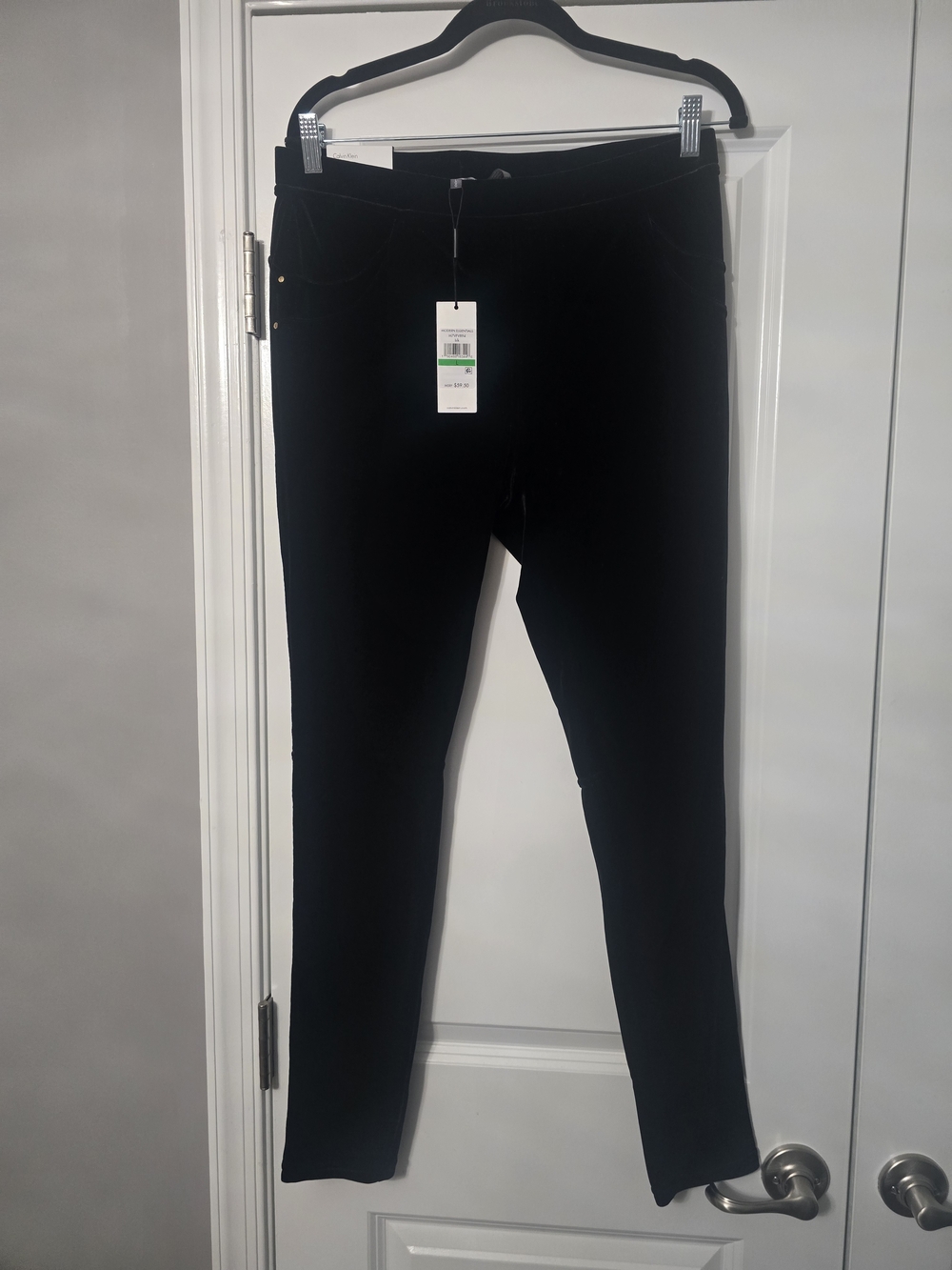 Women's Black Stretch Slim-Fit Pants